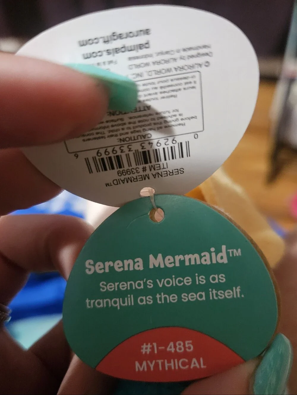 NWT Serena The Mermaid Palm Pal Mythical Plush